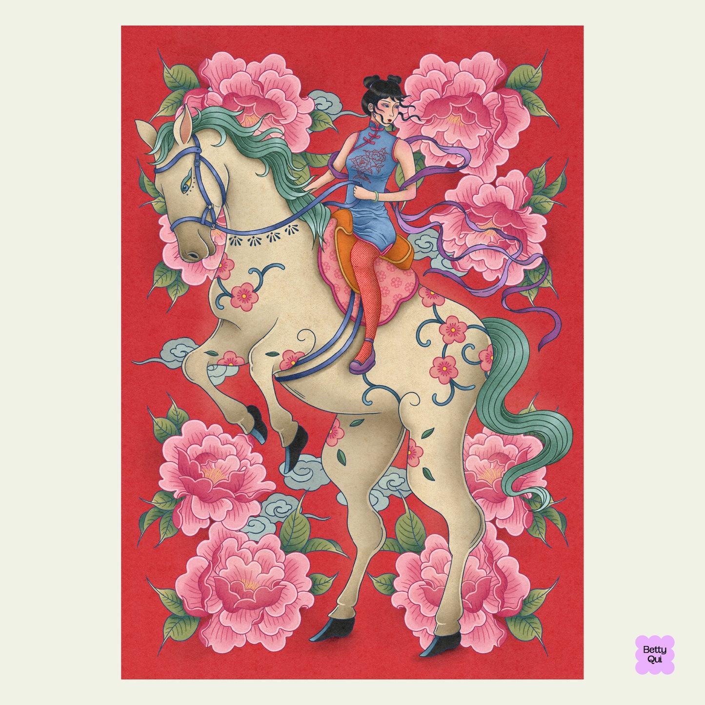 Riding Into Spring A6 Print
