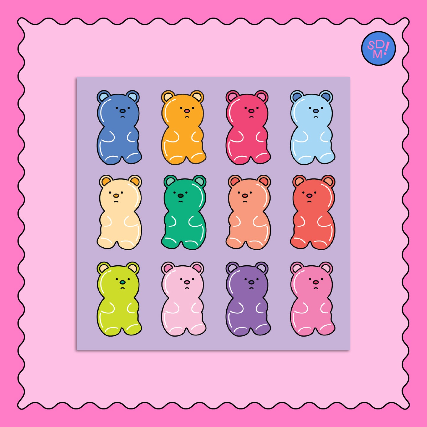 Gummy Bears Square Print