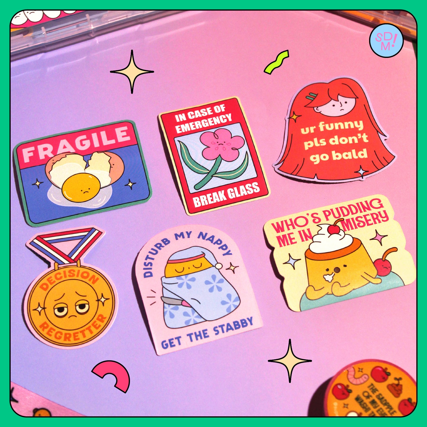 Pudding In Misery Sticker