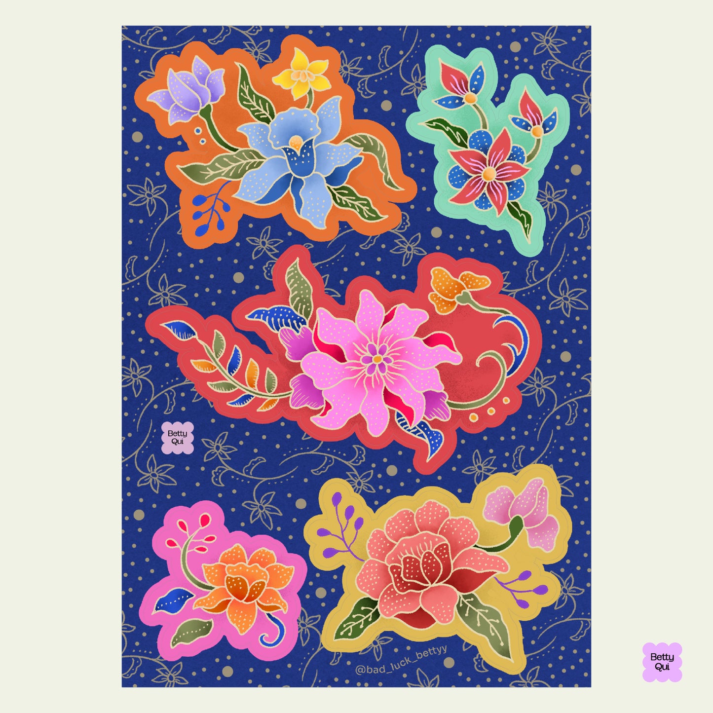 Batik Sticker Sheet