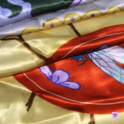 The Blooming of A Magnolia Satin Scarf