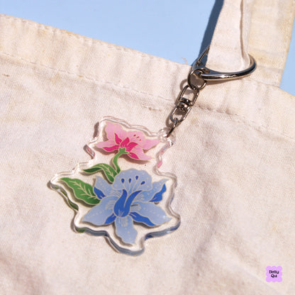 Blue Batik Keychain