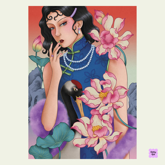 Garden In Full Bloom A6 Print