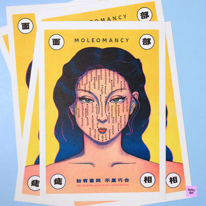 Moleomancy A4 Risograph Print