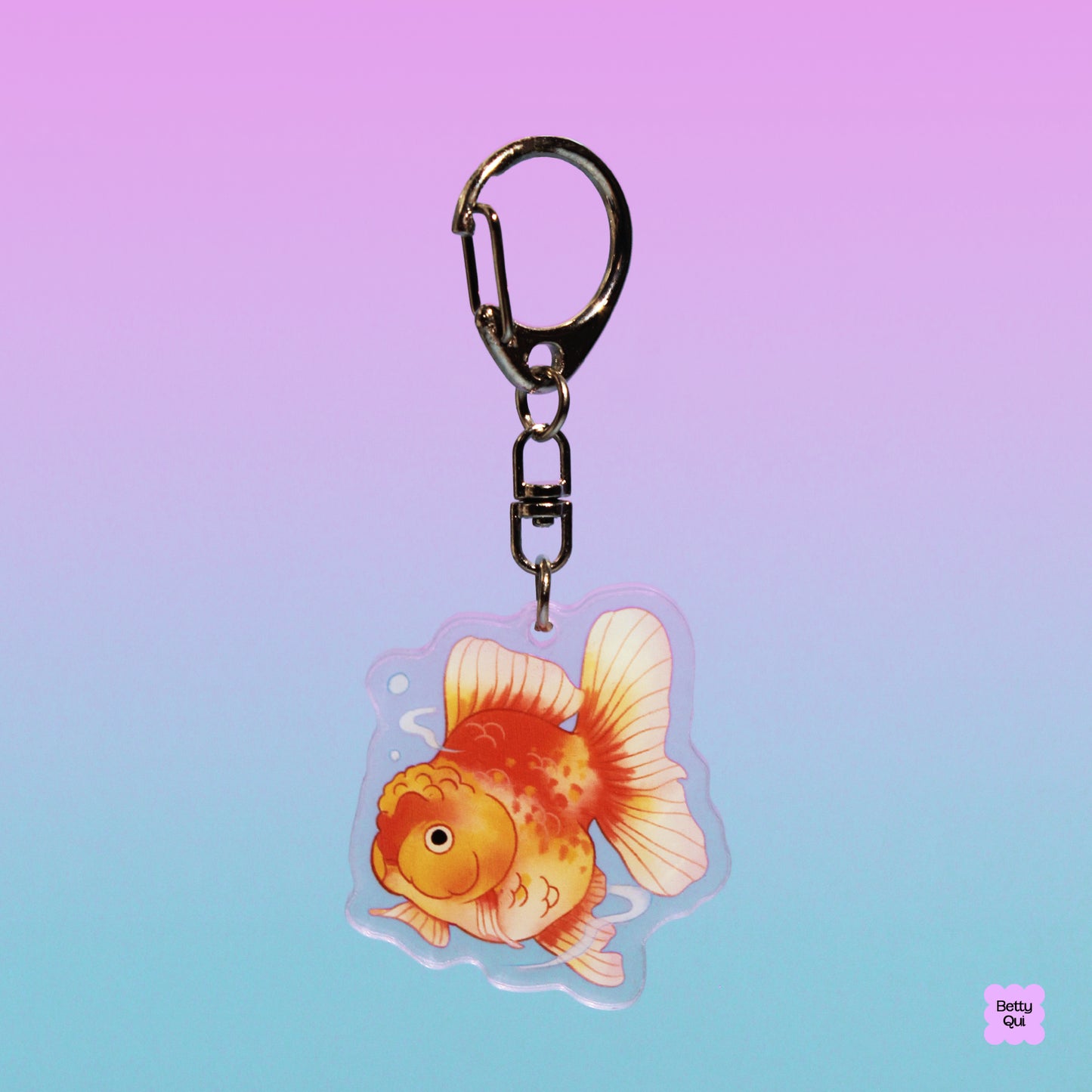 Oranda Goldfish Keychain