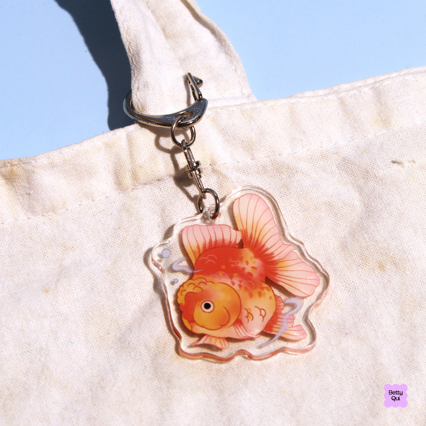 Oranda Goldfish Keychain