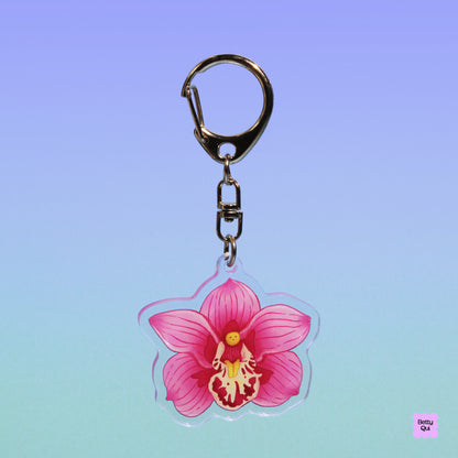 Orchid Keychain