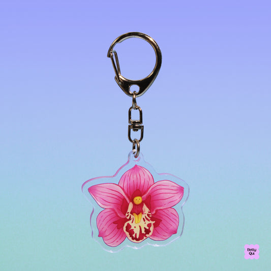 Orchid Keychain