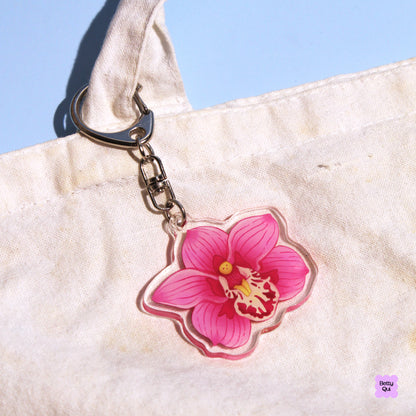 Orchid Keychain