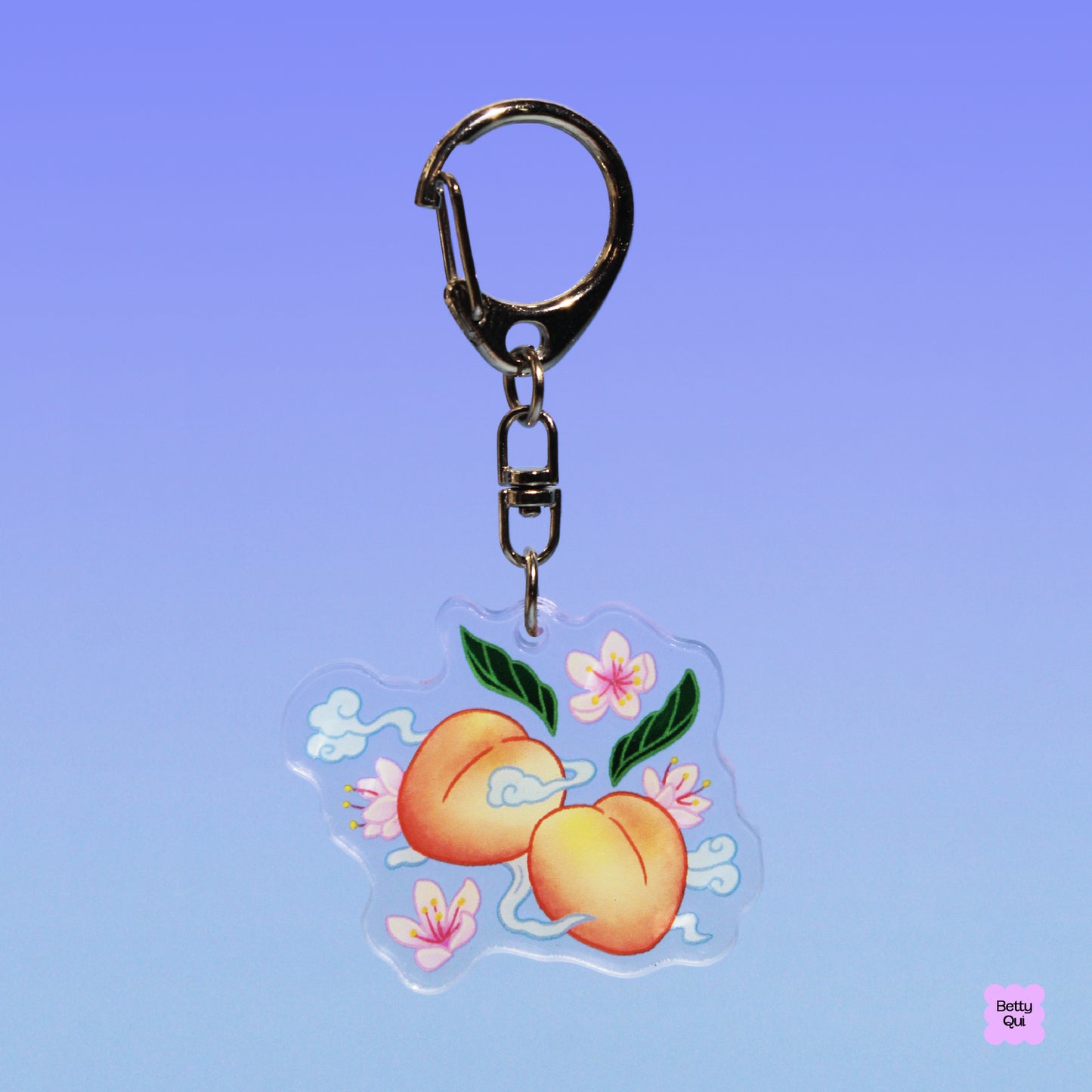 Peaches Keychain