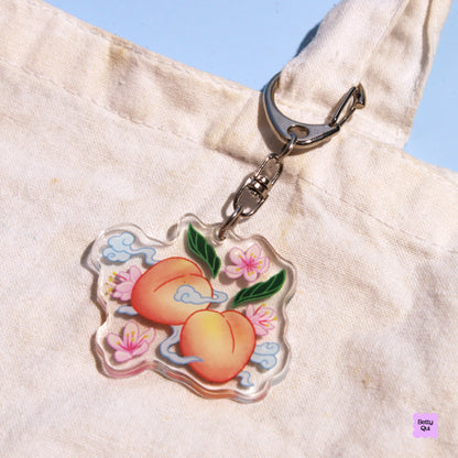 Peaches Keychain