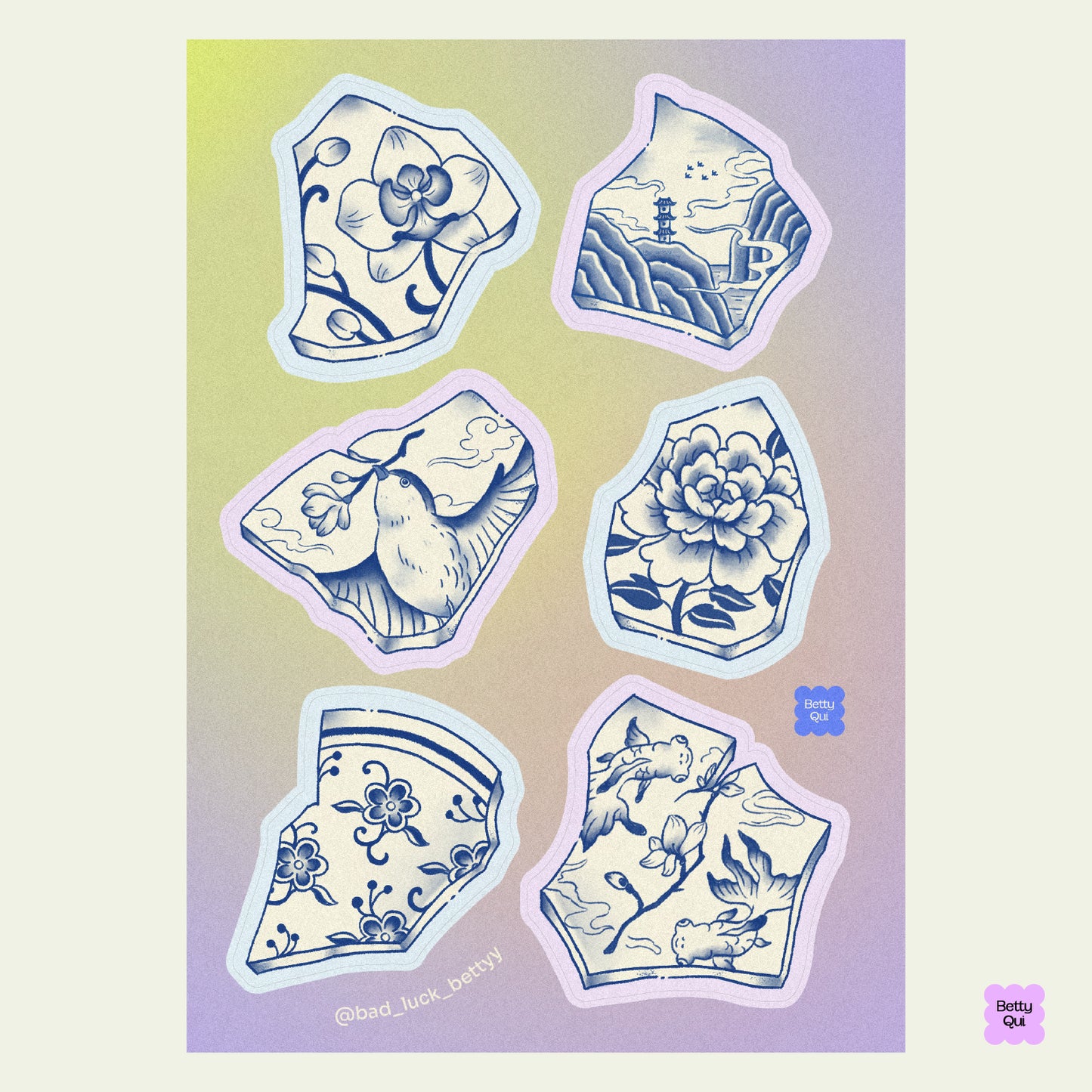 Porcelain Sticker Sheet