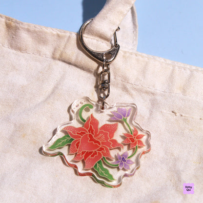 Red Batik Keychain