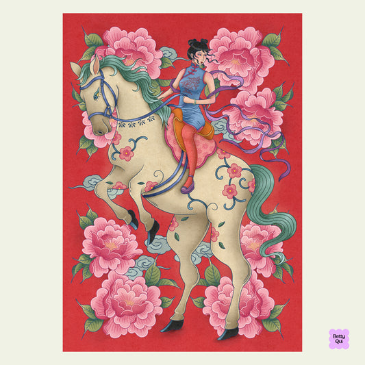 Riding Into Spring A6 Print