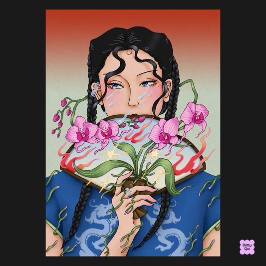 Tears Watering The Flowers A3 Giclée Print