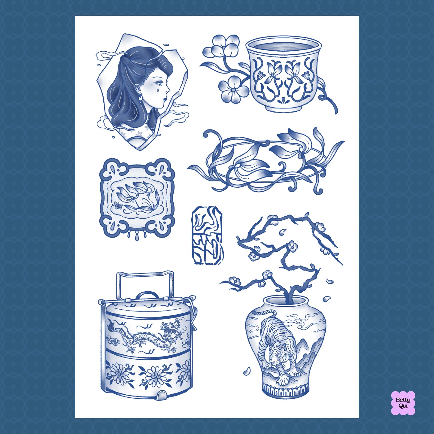 Blueware Temporary Tattoos