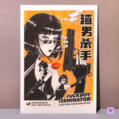 F*ckboy Terminator A3 Risograph Print