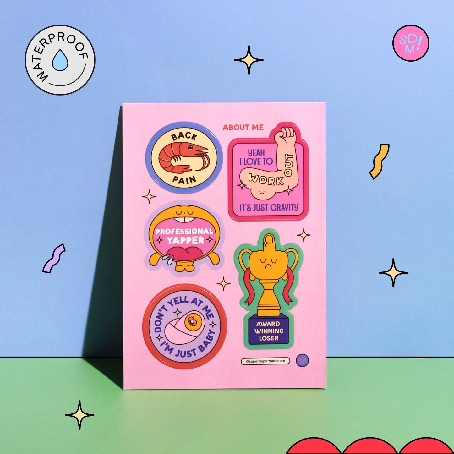 About Me Sticker Sheet