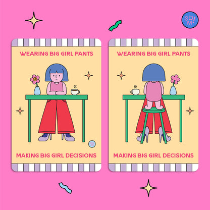 Big Girl Pants Lenticular Print