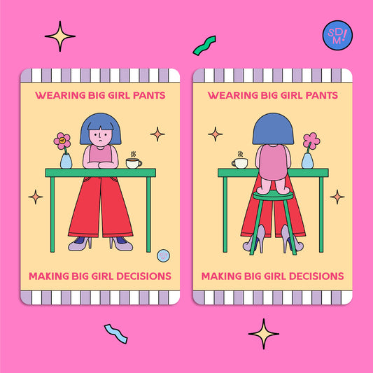 Big Girl Pants Lenticular Print