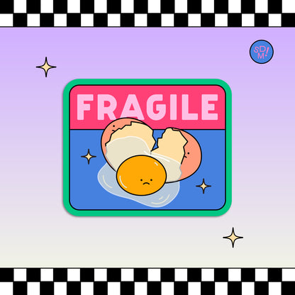 Fragile Egg Sticker
