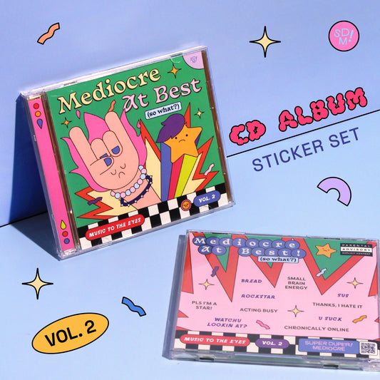 Mediocre At Best CD Album Sticker Set