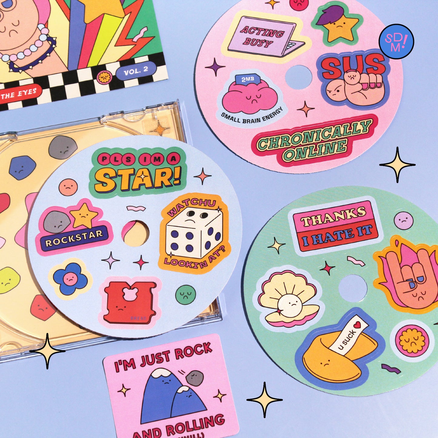 Mediocre At Best CD Album Sticker Set