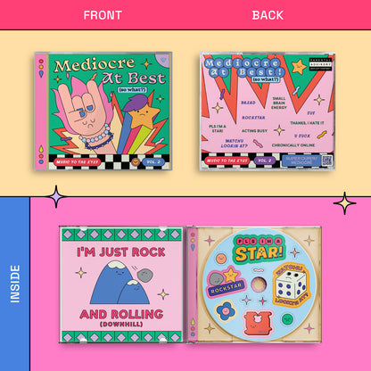 Mediocre At Best CD Album Sticker Set