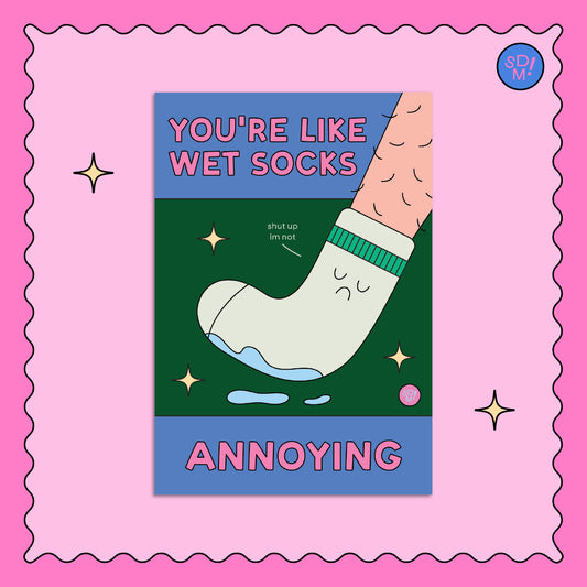 Wet Socks Post Card